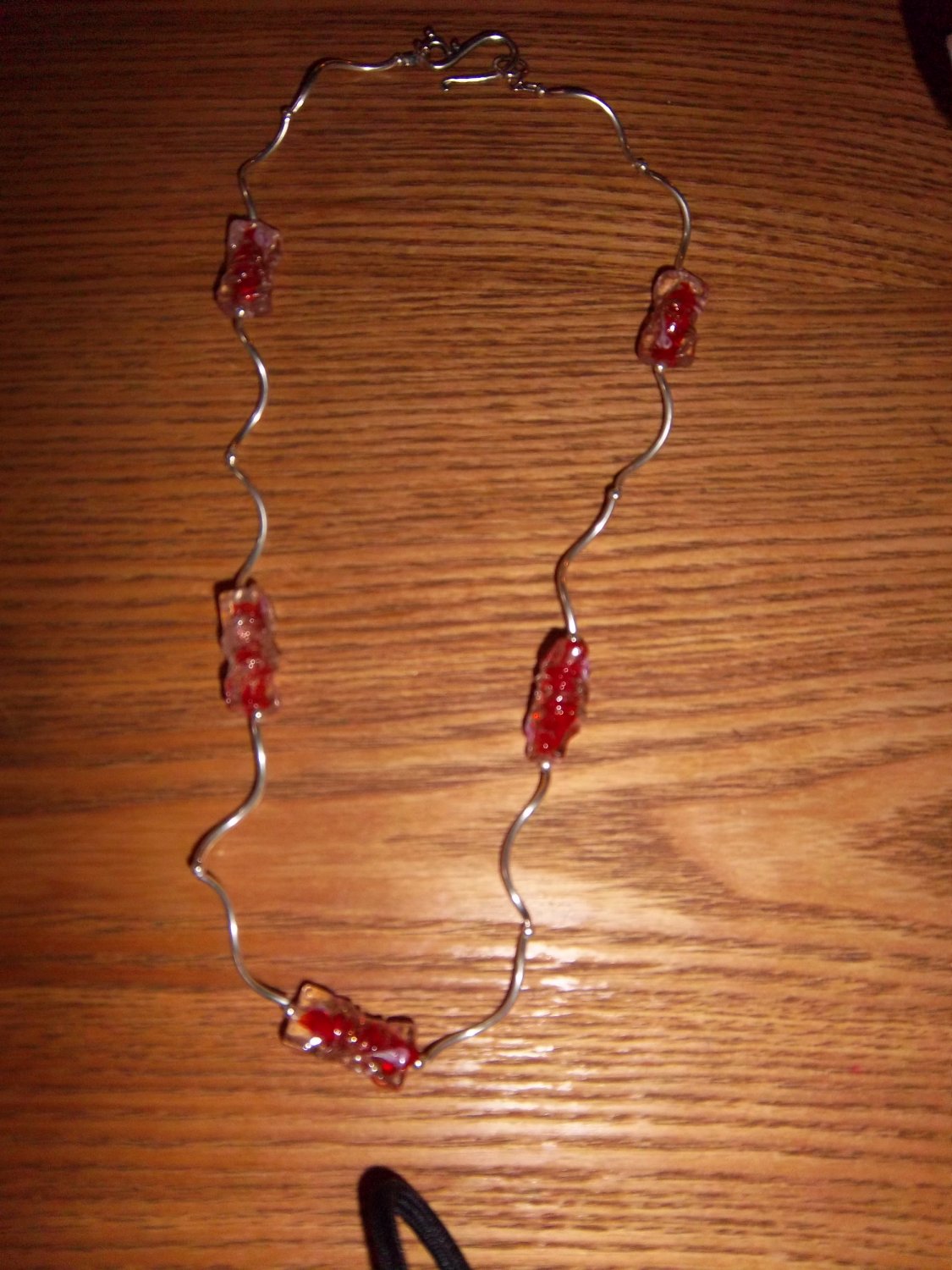 twist red necklace