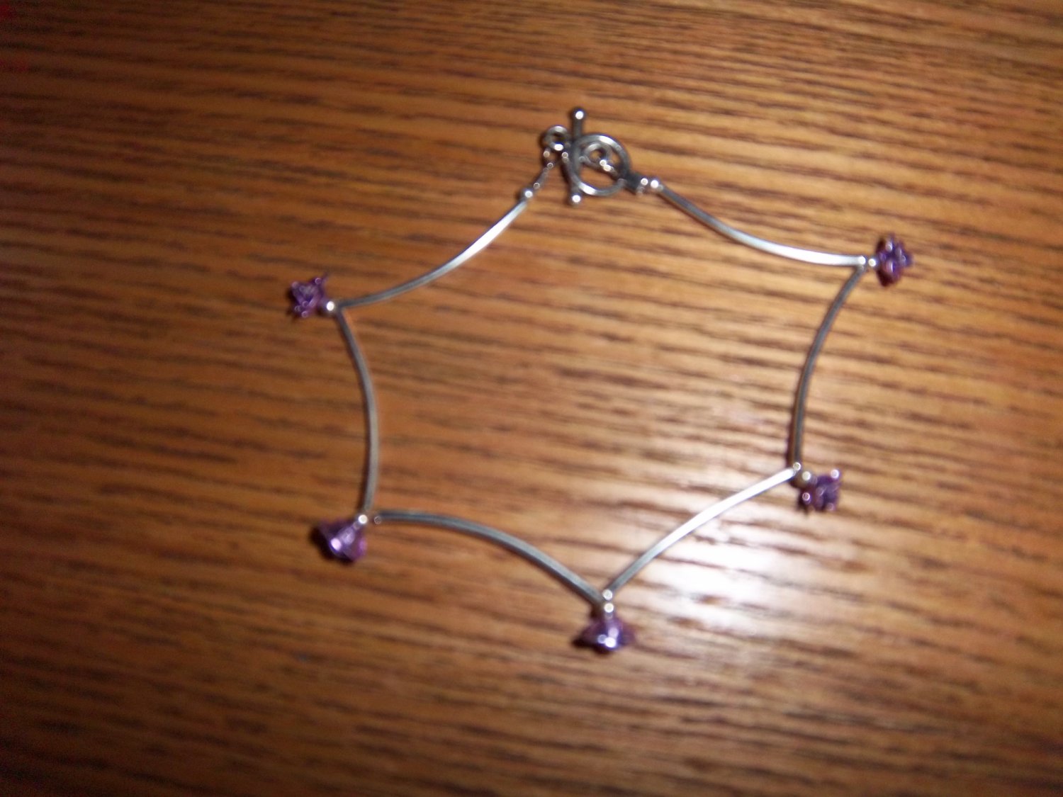 purple flower braclet