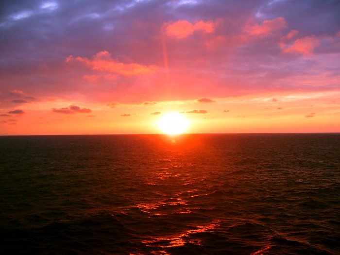 Sunset at Sea Framed Photograph