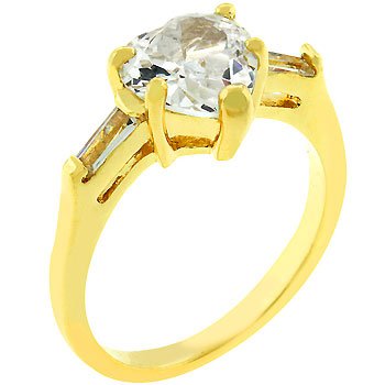 HEART TRIPLET RING IN GOLD