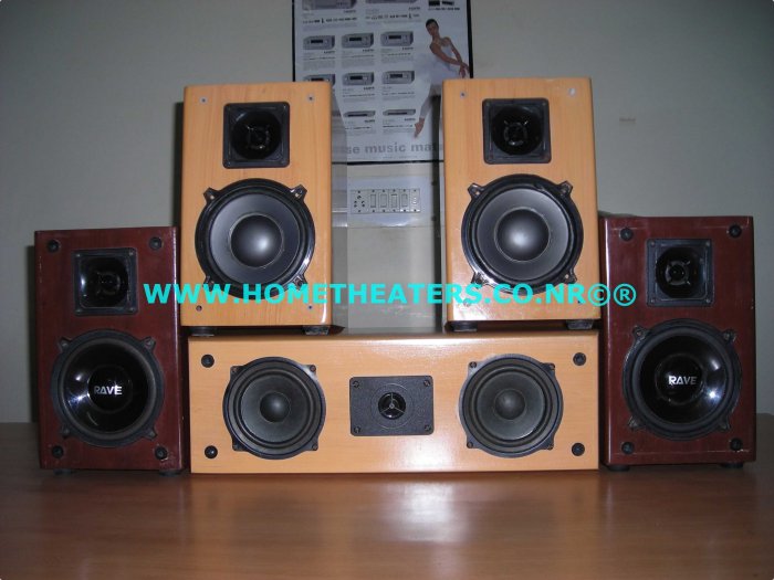 Rs 4500 Rave Acoustics 4 Bookshelf & Center 5 Speaker Package(Old Unsold Stock Clearance Sale)