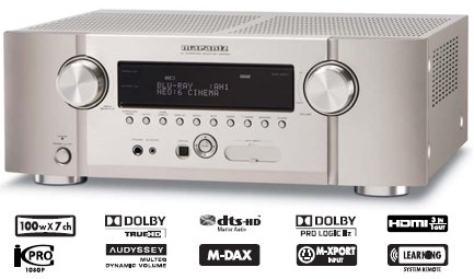 Rs 52700 Marantz SR5004 TrueHD/DTS HD HDMI 1.3a 1080p Upscaling MultEQ 100 RMS X 7 7.1 AV Receiver