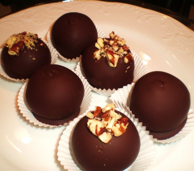 6 ct. Gourmet Organic Chocolate Caramel Brownie Truffles