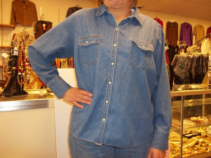 Izod blue snap shirt