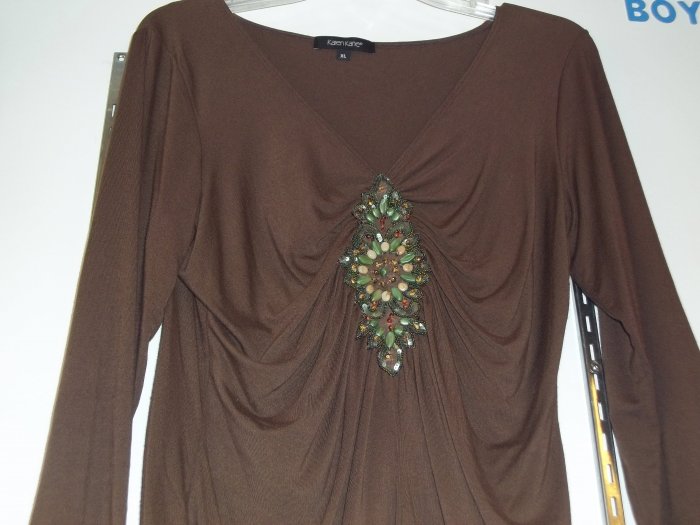 Karen Kane brown top