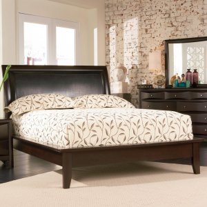 California King  Prices on King Or California King Platform Bed With Vinyl Panel Headboard Price
