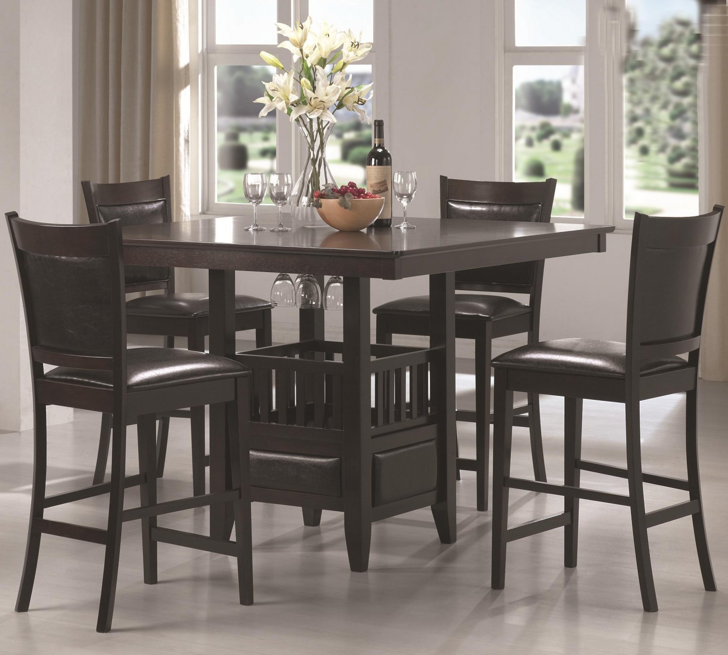 100958-59 Jaden 5pc Counter Height Dining Set by Coaster