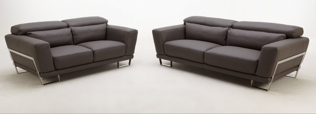 Exos Full Leather 3pc Sofa Set by Beverly Hills Furniture