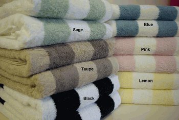 2-PC Striped Egyptian cotton Bath Sheets