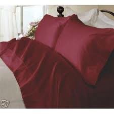 Deep Pocket Burgundy Fitted Sheet 600TC Queen Size 100% Egyptian Cotton