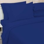 Deep Pocket Navy Blue Fitted Sheet 600TC Queen Size 100% Egyptian Cotton