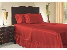 Deep Pocket Red Fitted Sheet 600TC Queen Size 100% Egyptian Cotton