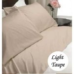 Deep Pocket Light Taupe Fitted Sheet 600TC Queen Size 100% Egyptian Cotton