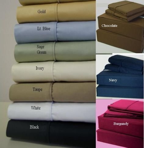 Cal King Size Deep Pocket Taupe Fitted Sheet 600TC 100% Egyptian Cotton