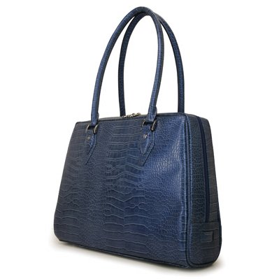 Blue Faux Crocodile Milano Laptop Case & Tote Bag by Mobile Edge