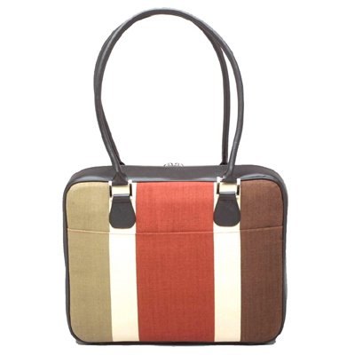 Olive Canvas Stripe Laptop Case by Mango Tango