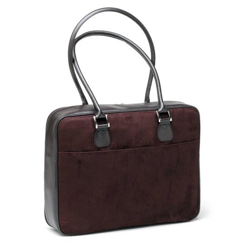 Chocolate (Dark Brown) Faux Suede Laptop Bag by Mango Tango