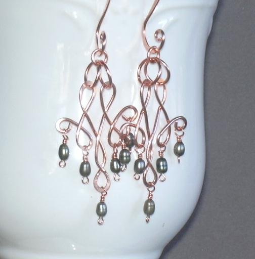 "Ginger Dear" Elegant Copper Dangles