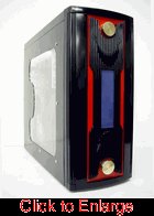 Black and Red X-13 Designer Steel Gamer Case w/o Power Supply