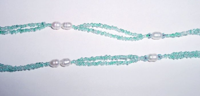 Beaded Bra Straps Aqua 6