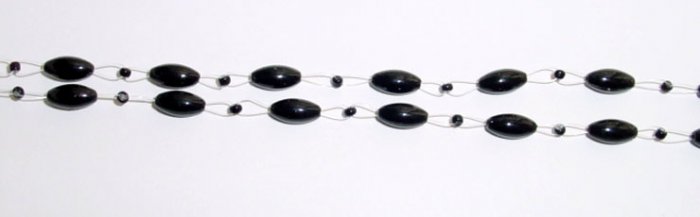 Beaded Bra Straps Black 20