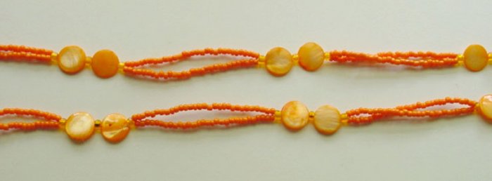 Beaded Bra Straps Orange 7