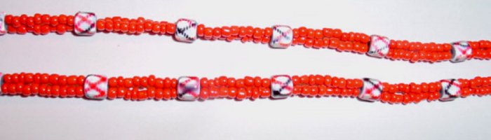 Beaded Bra Straps Red 26