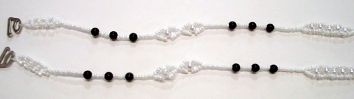 Beaded Bra Straps White 24