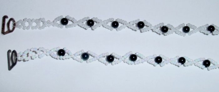 Beaded Bra Straps White 25