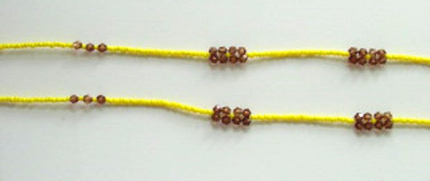 Beaded Bra Straps Yellow 9