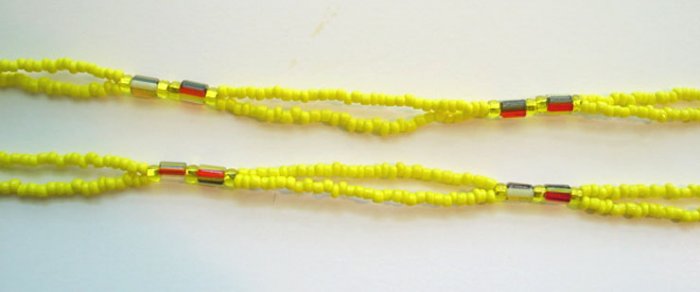 Beaded Bra Straps Yellow 11
