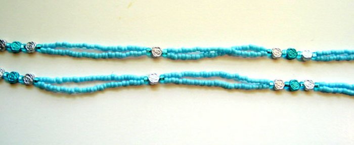 Beaded Bra Straps Turquoise 14