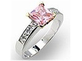 2 Toned Pink Ice / Rose Cubic Zirconia
