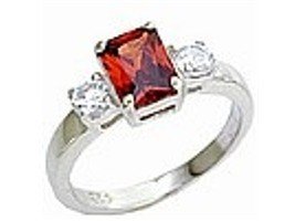 Garnet & CZ Ring