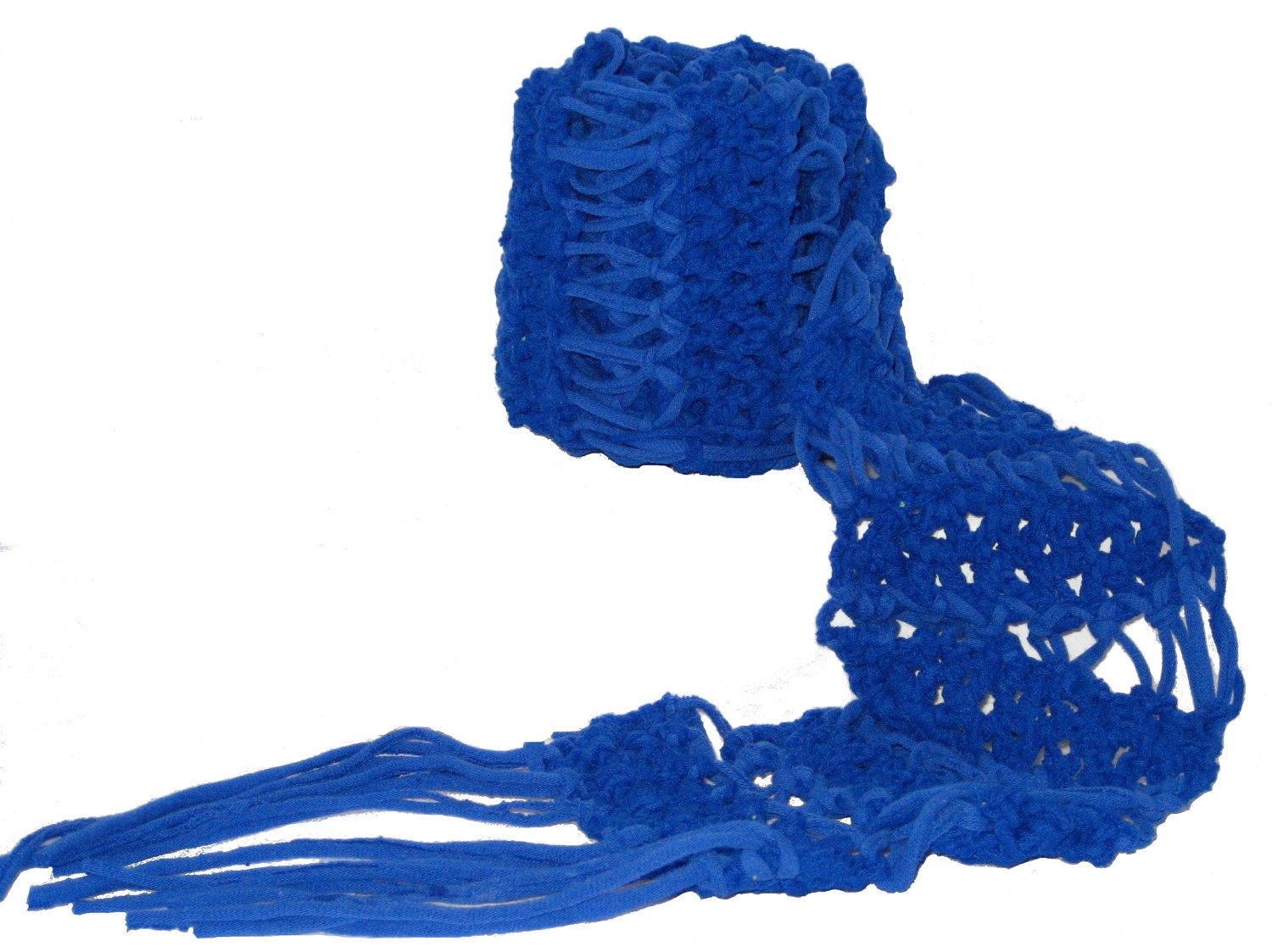 Scarf blue made with T-shirt yarn Fun and Funky Blue