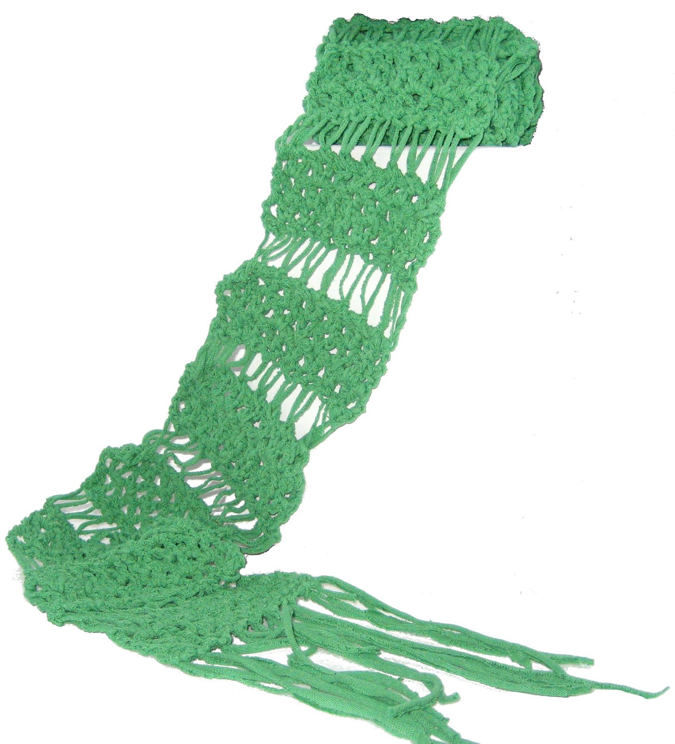 Scarf made with T-shirt yarn Fun and Funky Green