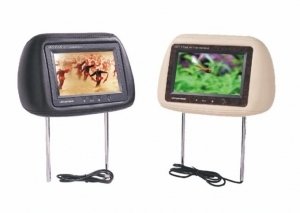 7inch Headrest TFT-LCD monitor with pillow 16:9 format (Pair of Two)