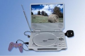 Multimedia Portable DVD Player, Game, TV, 8-inch TFT (16:9)