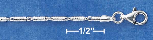 18" Sterling Silver 050 Bar Chain (2mm)