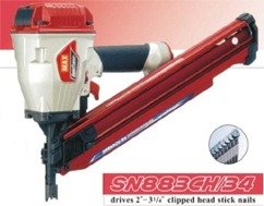 Max SN883/CH34 Clipped Head Paper Tape Nailer (3-1/4)