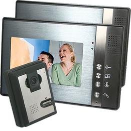 Outdoor Camera & 2x 7" TFT LCD Photographing Monitors Home Security Video Door Phone Intercom