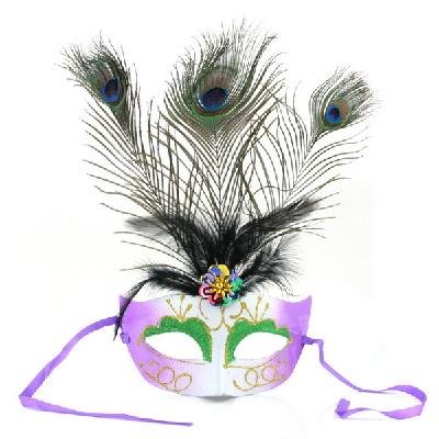 Peacock Feather Glitter Eye Mask Dress-up for Masquerade Party Ball Halloween free shipping