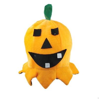 Orange Lovely Pumpkin Shaped Cap Sponge Hat Toy Decoration for Halloween free shipping