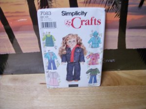 SIMPLICITY  DOLL PATTERN  #M5019 FOR 18" AMERICAN GIRL DOLLS