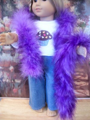 AMERICAN GIRL 18 INCH DOLL ACCESSORY-PURPLE/LAVENDER FEATHERED BOA