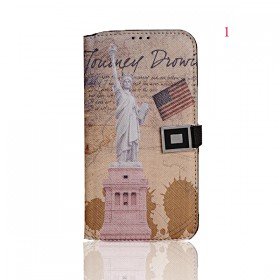 European and American Famous Building Pattern Leather Case Cover for Samsung Galaxy S4
