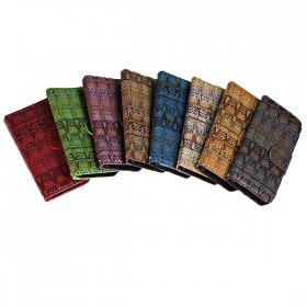 Woven Pattern Wallet Case Cover with Stand / Card Slots for iPhone 5