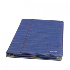 Jean Cloth Style Stand Case Cover for iPad 2 & 3, Black & Blue