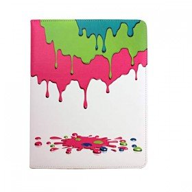 Vivid Ice Cream PU leather Flip Folio Case Cover with Stand for iPad 2 & 3
