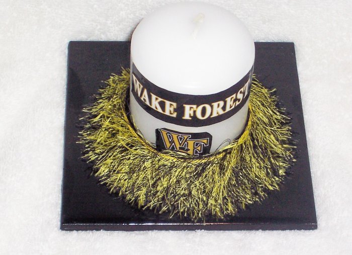 Wake Forest Decorated Candle